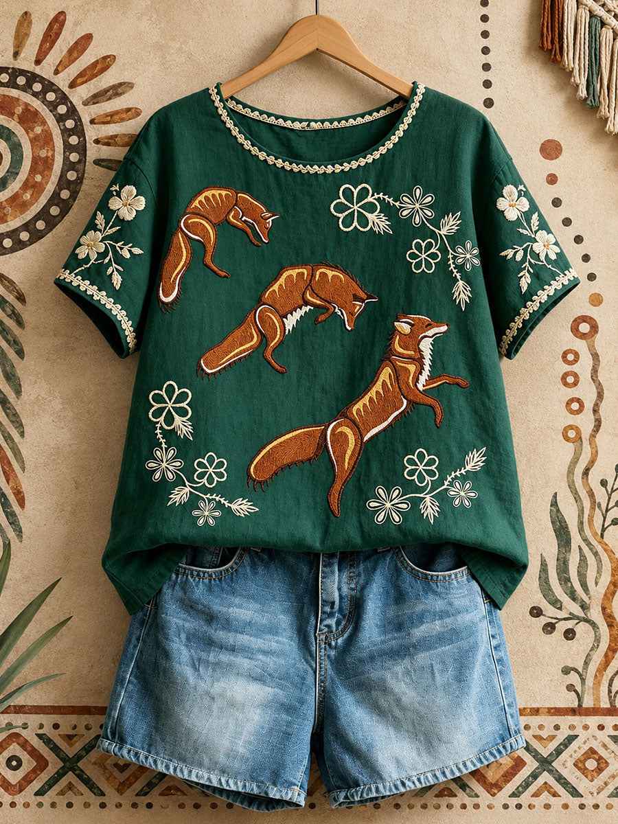 Women's Native Foxes Art Tops