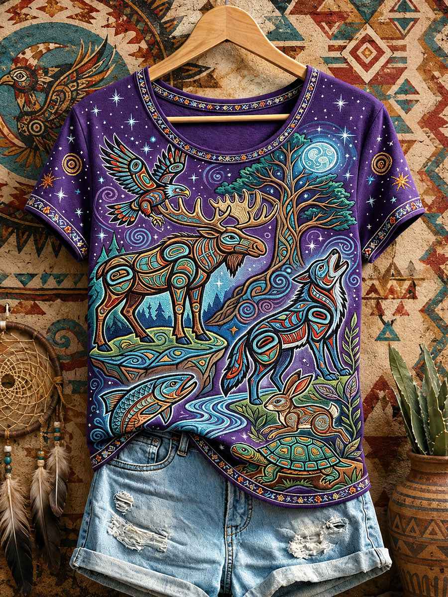 Women's Native Animals Art T-Shirts