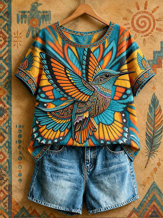 Women's Native Hummingbird Art Tops