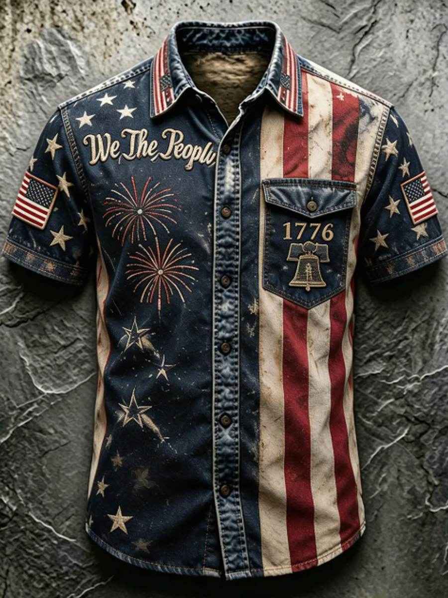 Men's 250Th Anniversary National Faith Print Shirt