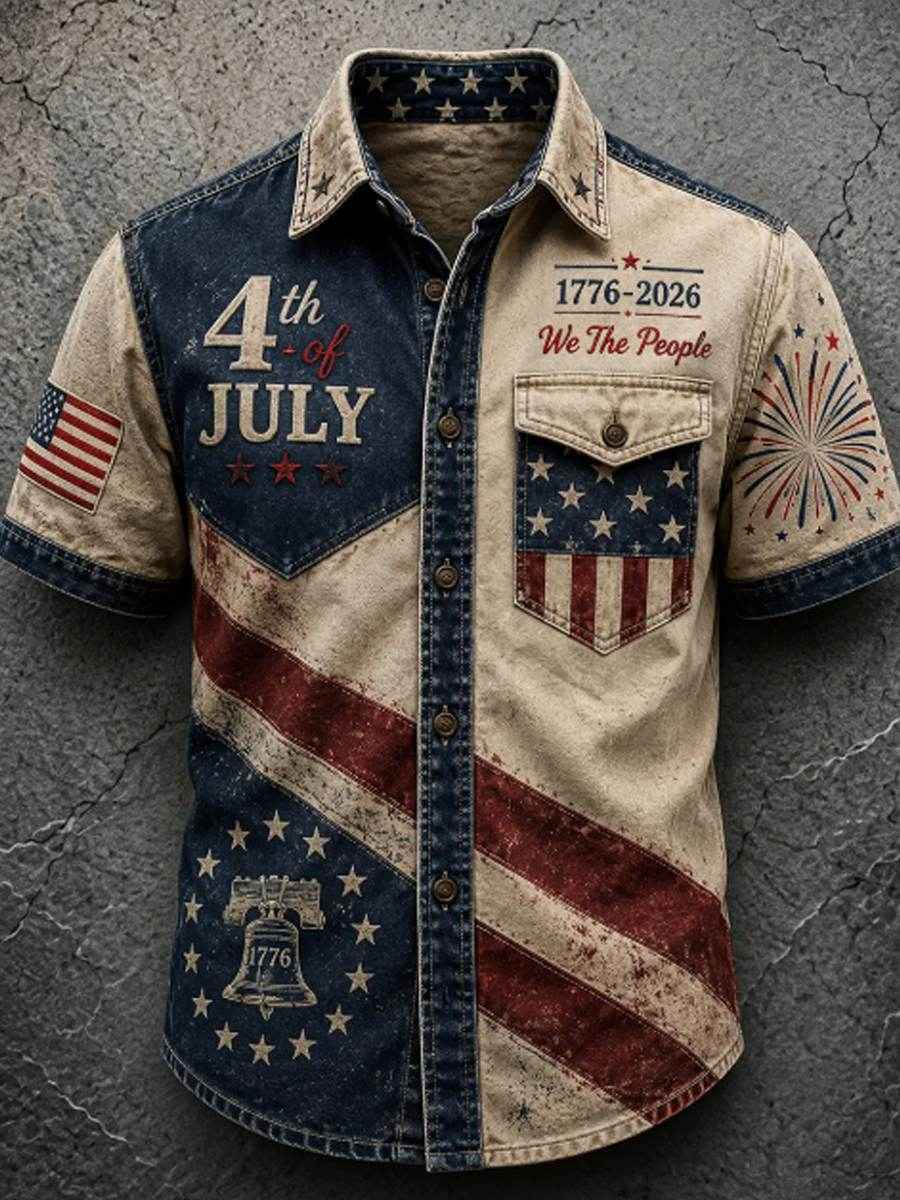 Men's 250Th Anniversary National Faith Print Shirt
