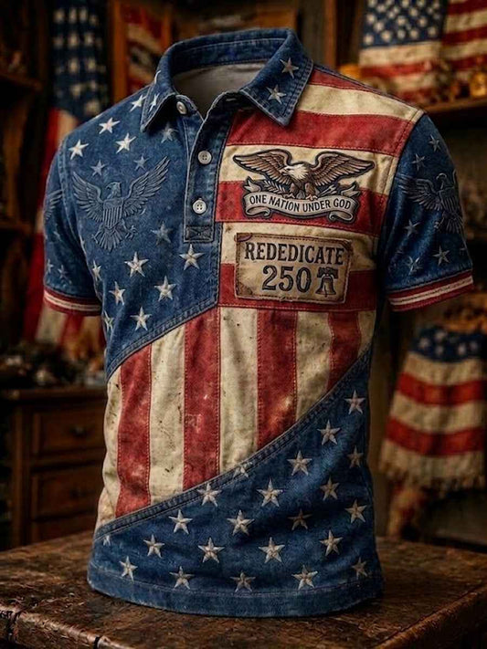 Men's Independence Day Print Polo