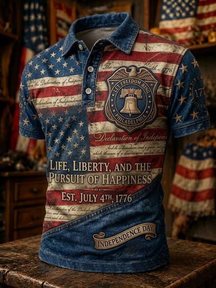 Men's Independence Day Print Polo