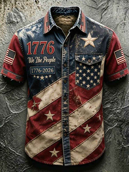 Men's 250Th Anniversary National Faith Print Shirt