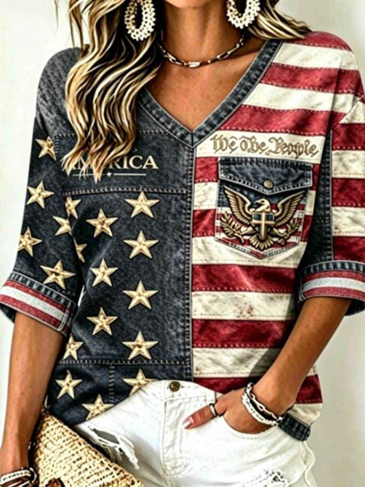 Women's 250Th Anniversary National Faith Print Shirt