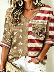 Women's 250Th Anniversary National Faith Print Shirt