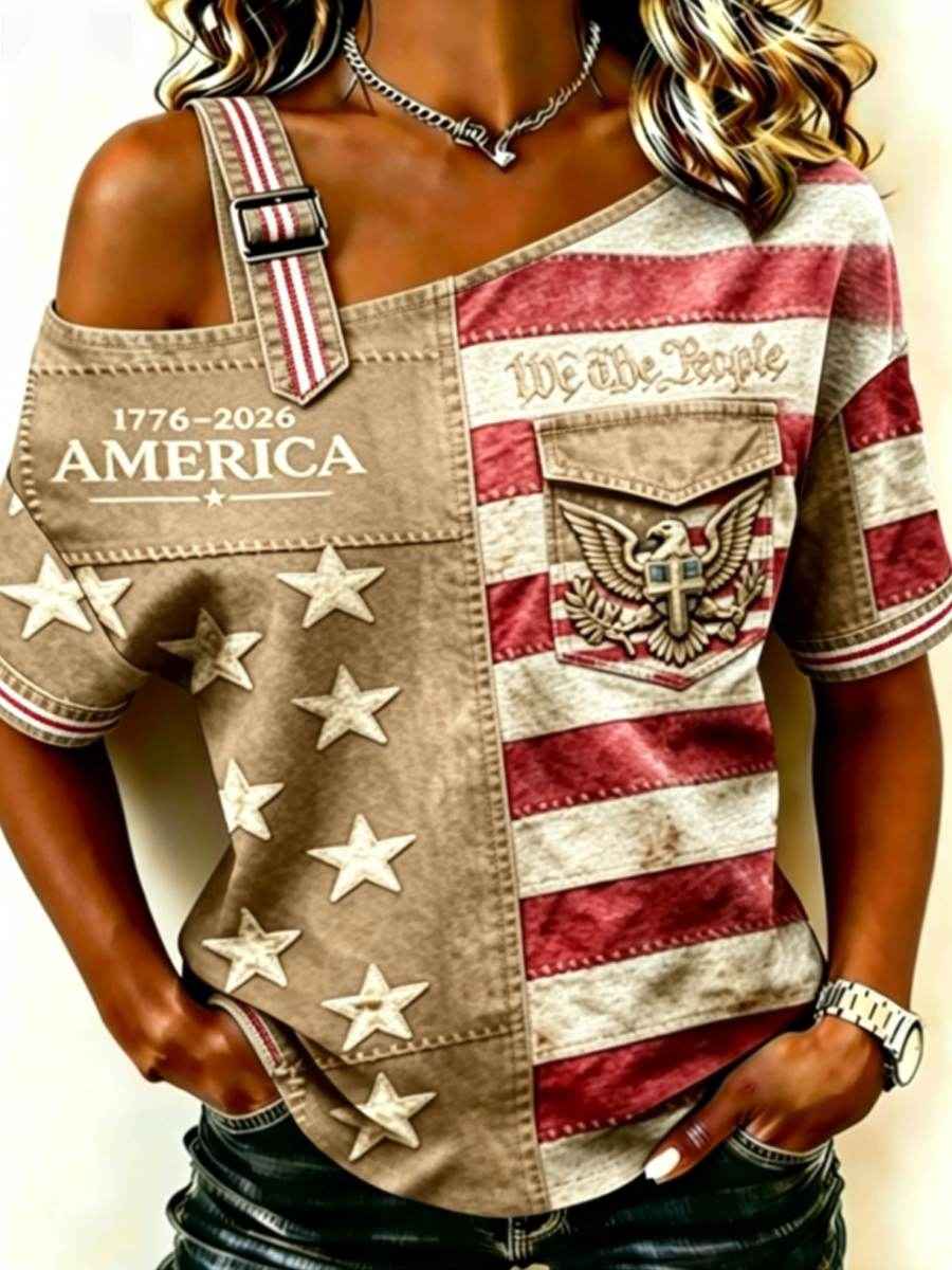 Women's 250Th Anniversary National Faith Print Shirt