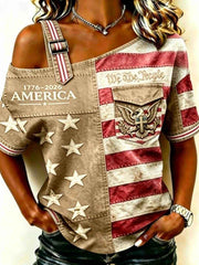 Women's 250Th Anniversary National Faith Print Shirt
