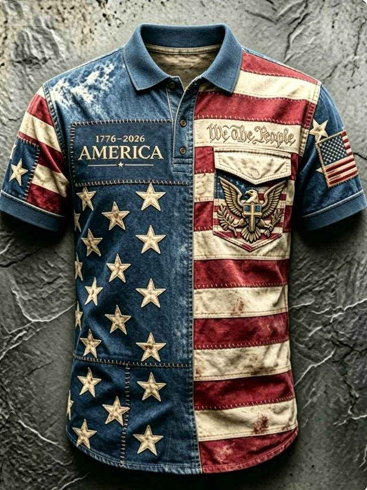 Men's 250Th Anniversary National Faith Print Shirt
