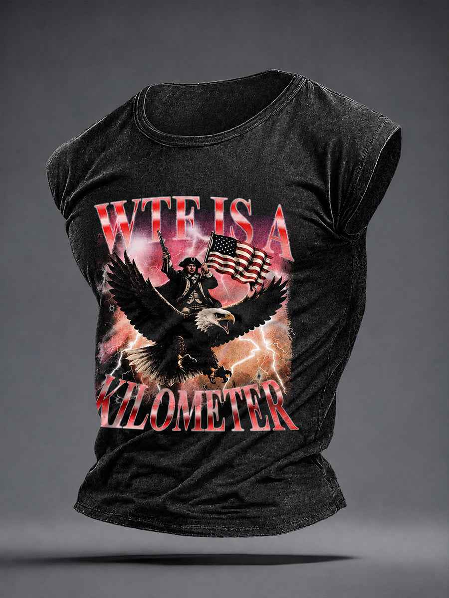 Men's Funny 4th of July Print Vest Top