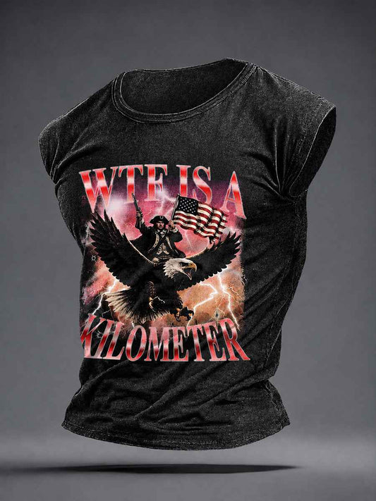 Men's Funny 4th of July Print Vest Top