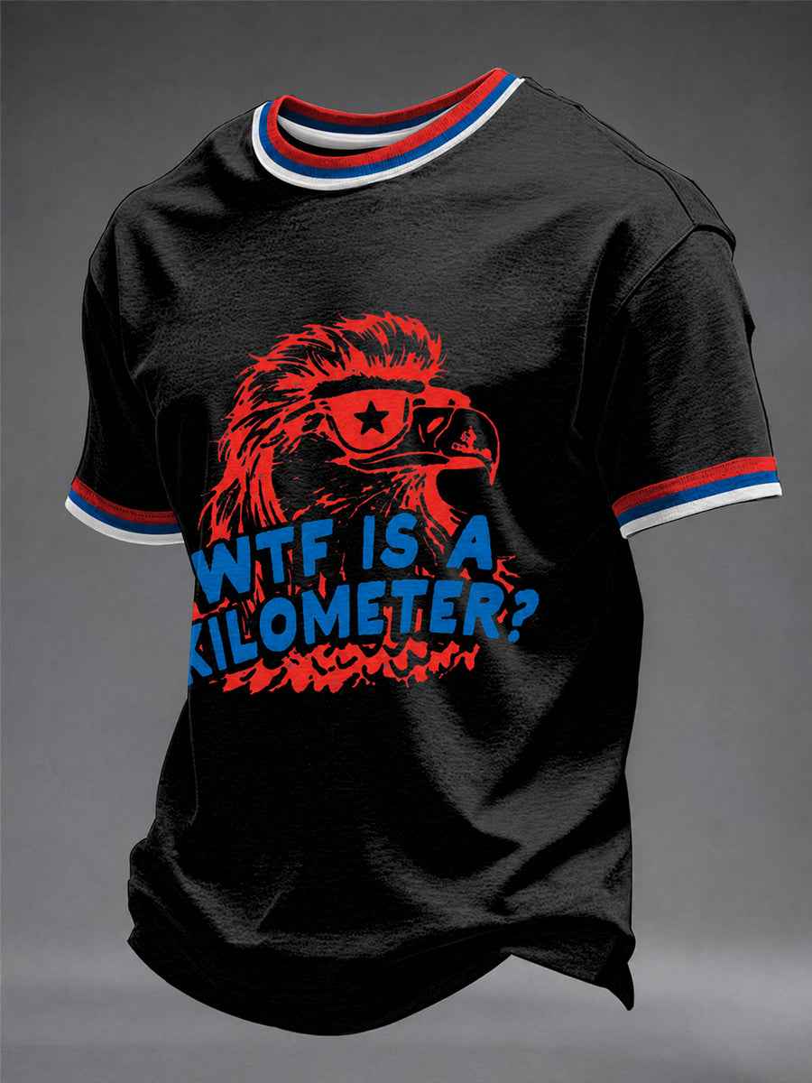 Men's Funny 4th of July Print T-shirt