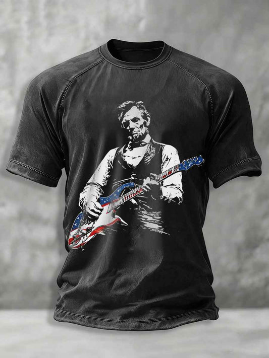 Men's Funny 4th of July Print T-shirt