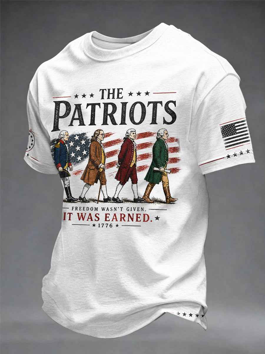 Men's Funny 4th of July Print T-shirt