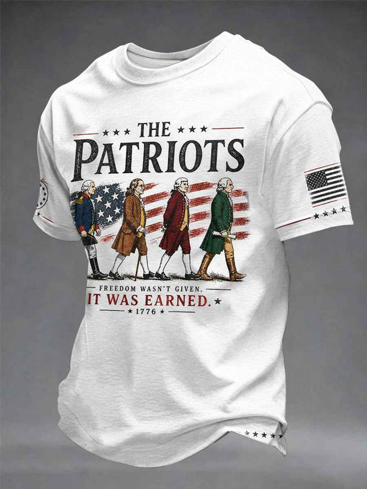 Men's Funny 4th of July Print T-shirt