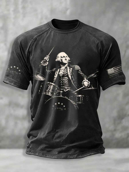 Men's Funny Founding Father Print T-shirt