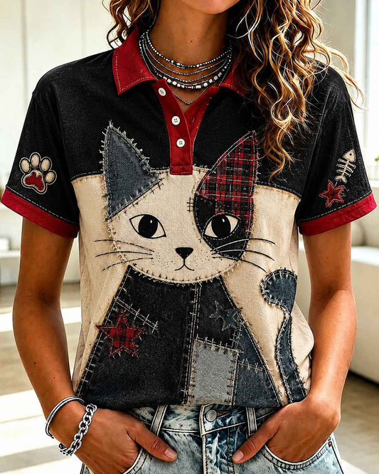Women's Cat Lovers Printed Shirt