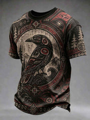 Men's Indigenous Art Print Casual T-shirt
