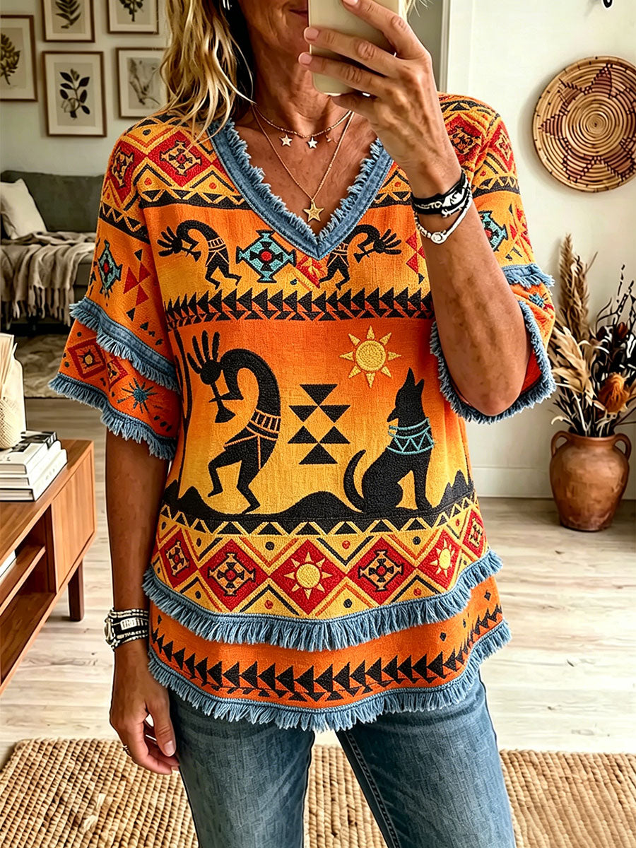 Women's Indigenous Art Tops gracestitchs