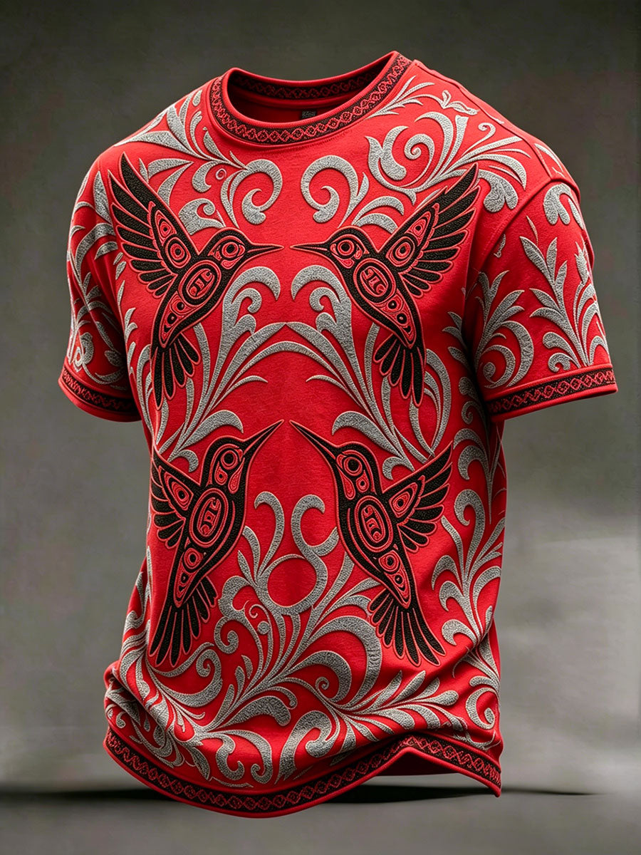 Men's Native Hummingbird Art T-Shirts gracestitchs