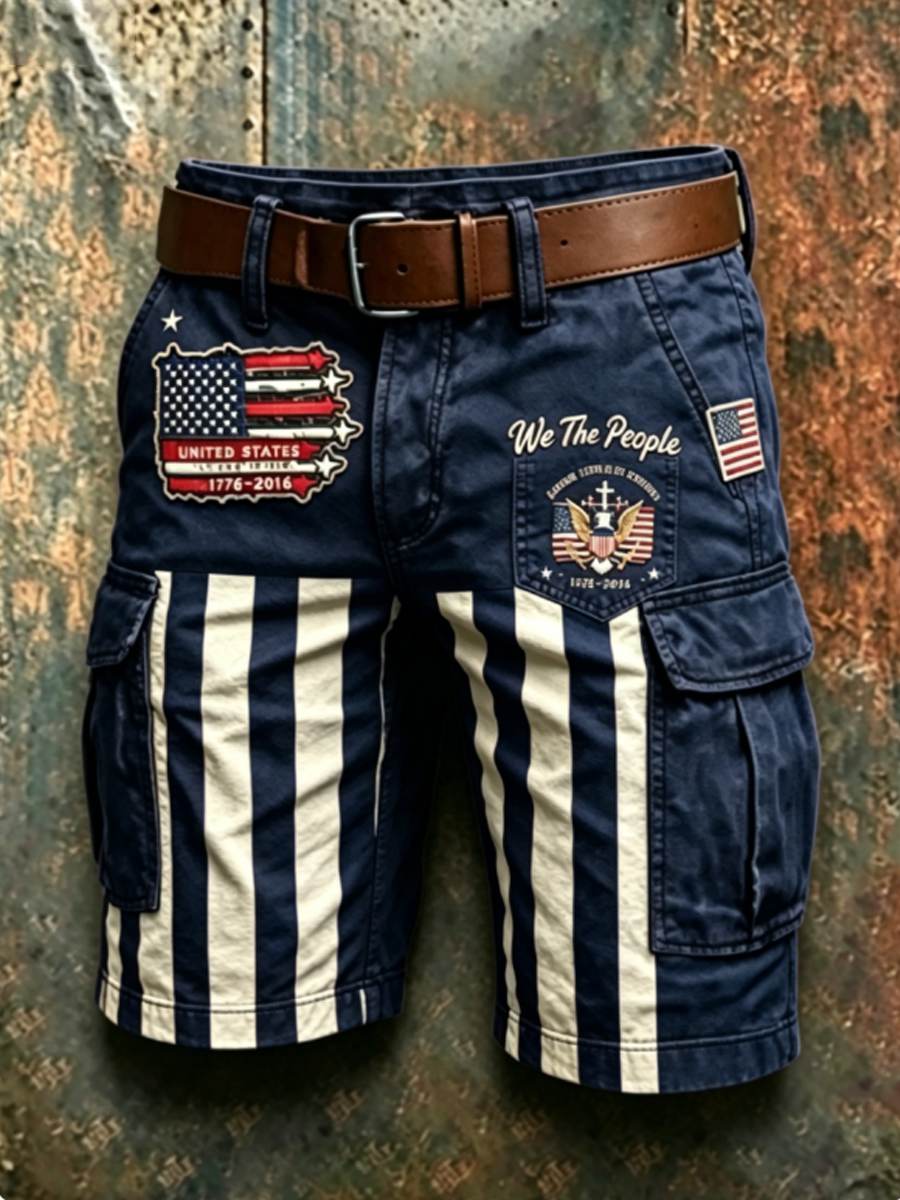 Men's 250Th Anniversary National Faith Print shorts gracestitchs
