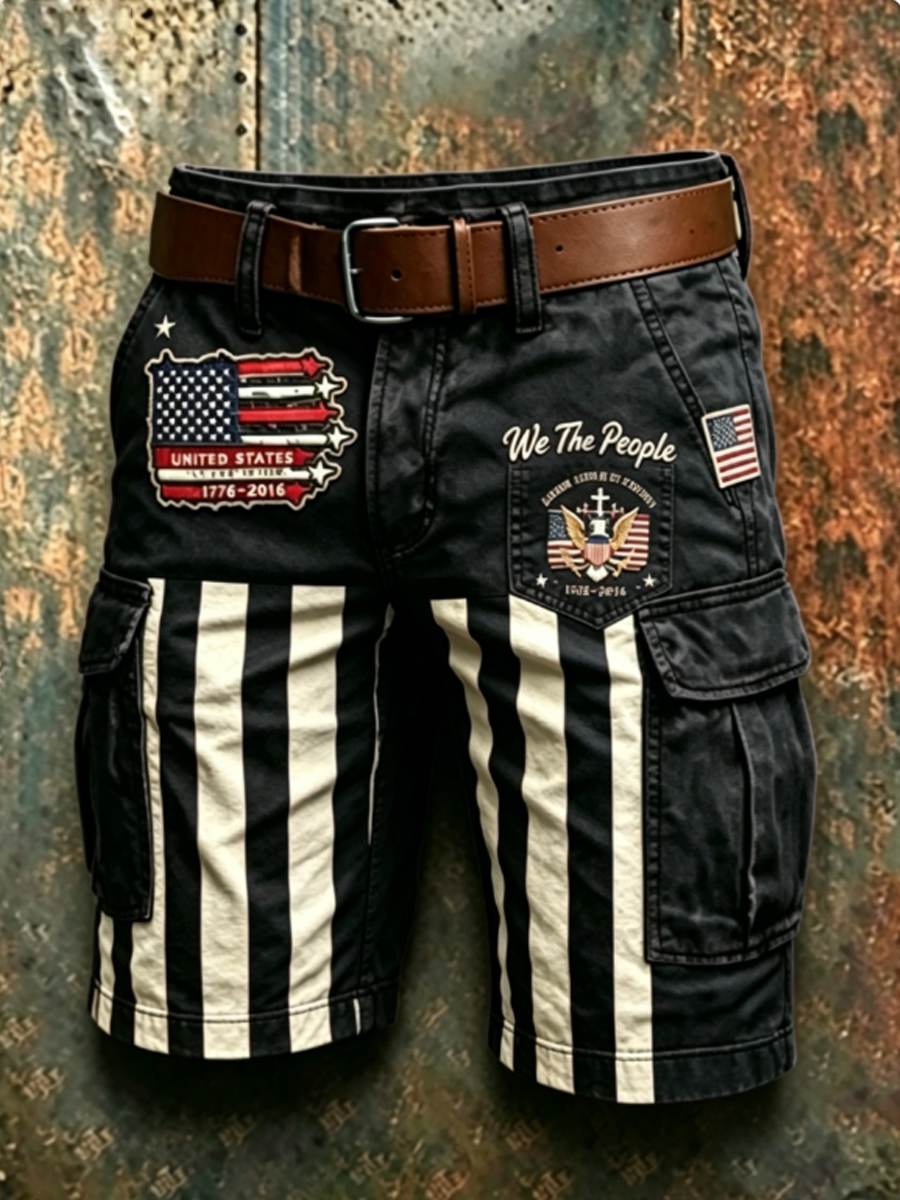 Men's 250Th Anniversary National Faith Print shorts gracestitchs