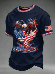 Men's Independence Day Print Casual Tee gracestitchs