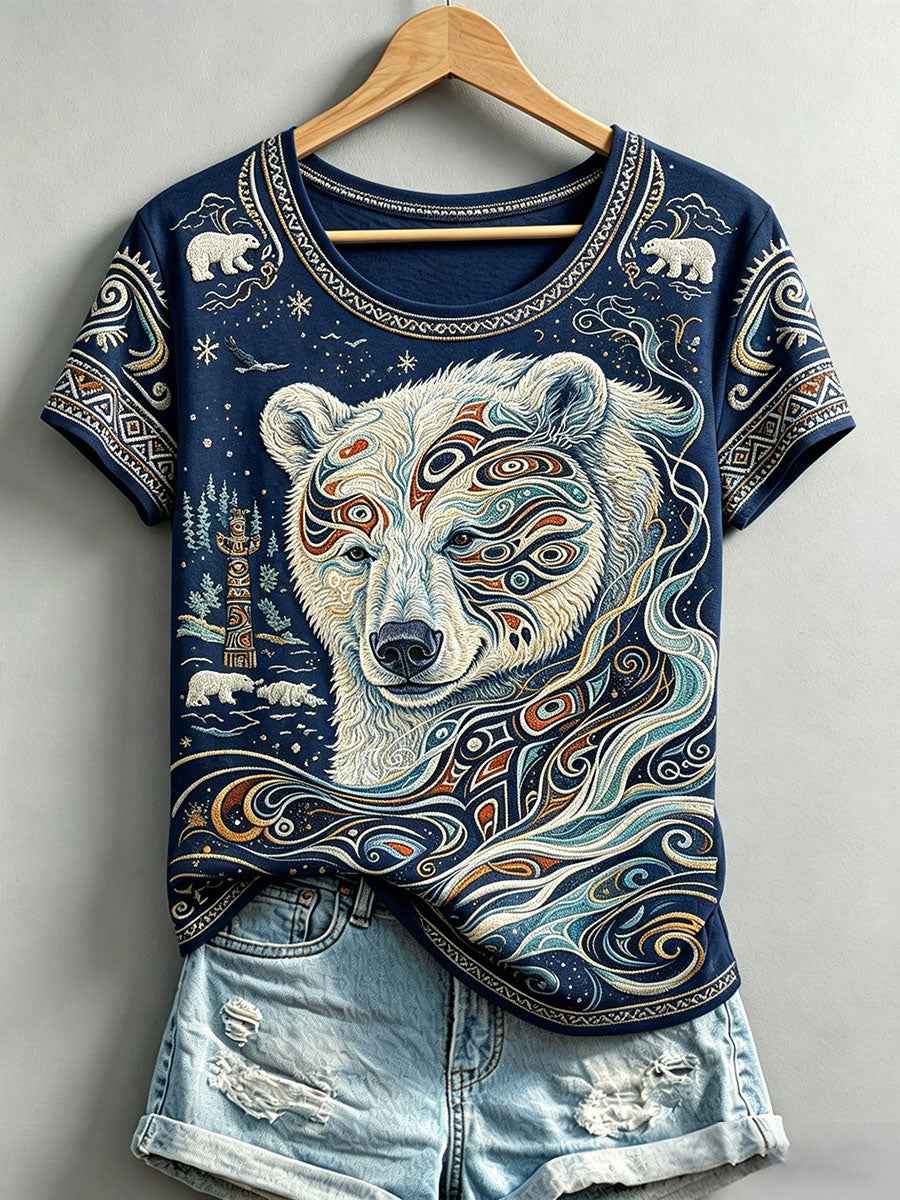 Women's Indigenous Print Casual T-Shirt
