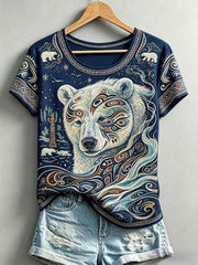 Women's Indigenous Print Casual T-Shirt
