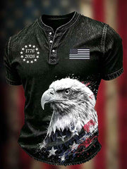Men's Independence Day Print Casual Patriotic Tee