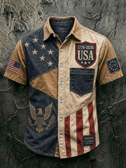 Men's Independence Day Print Casual Shirt