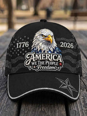 Unisex Independence Day Bald Eagle Print Patriotic Hat