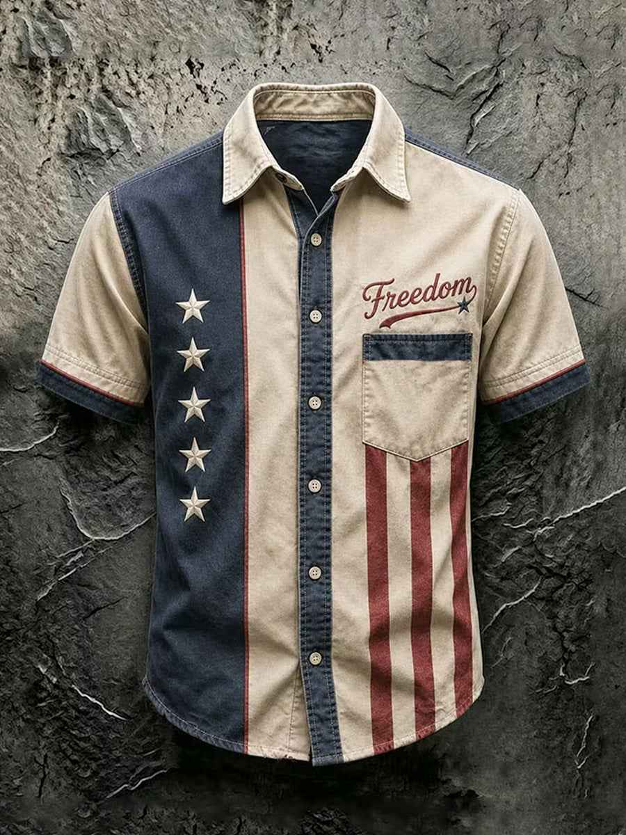 Men's Independence Day Print Casual Shirt