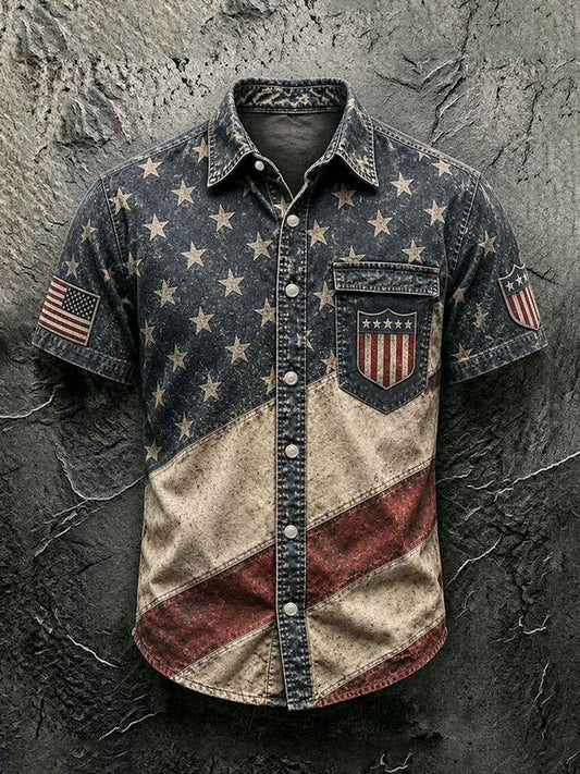 Men's Independence Day Print Casual Shirt