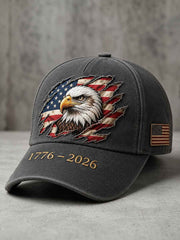 Unisex Independence Day Bald Eagle Print Patriotic Hat