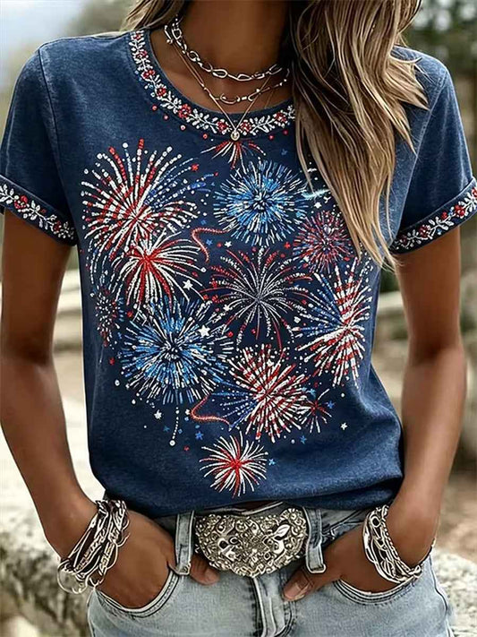 Women's America Printed T-shirt