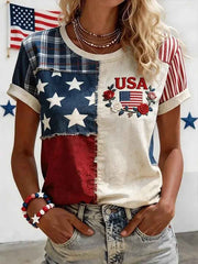 Women's America Printed T-shirt