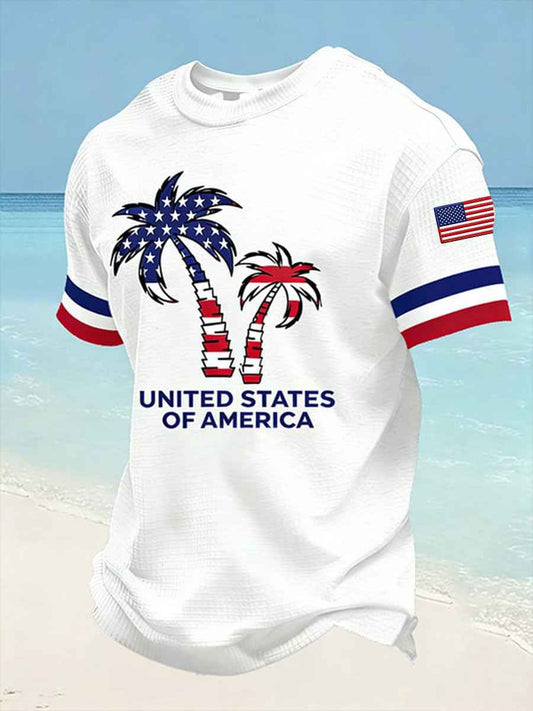 Men's United States Of America Waffle Short Sleeve