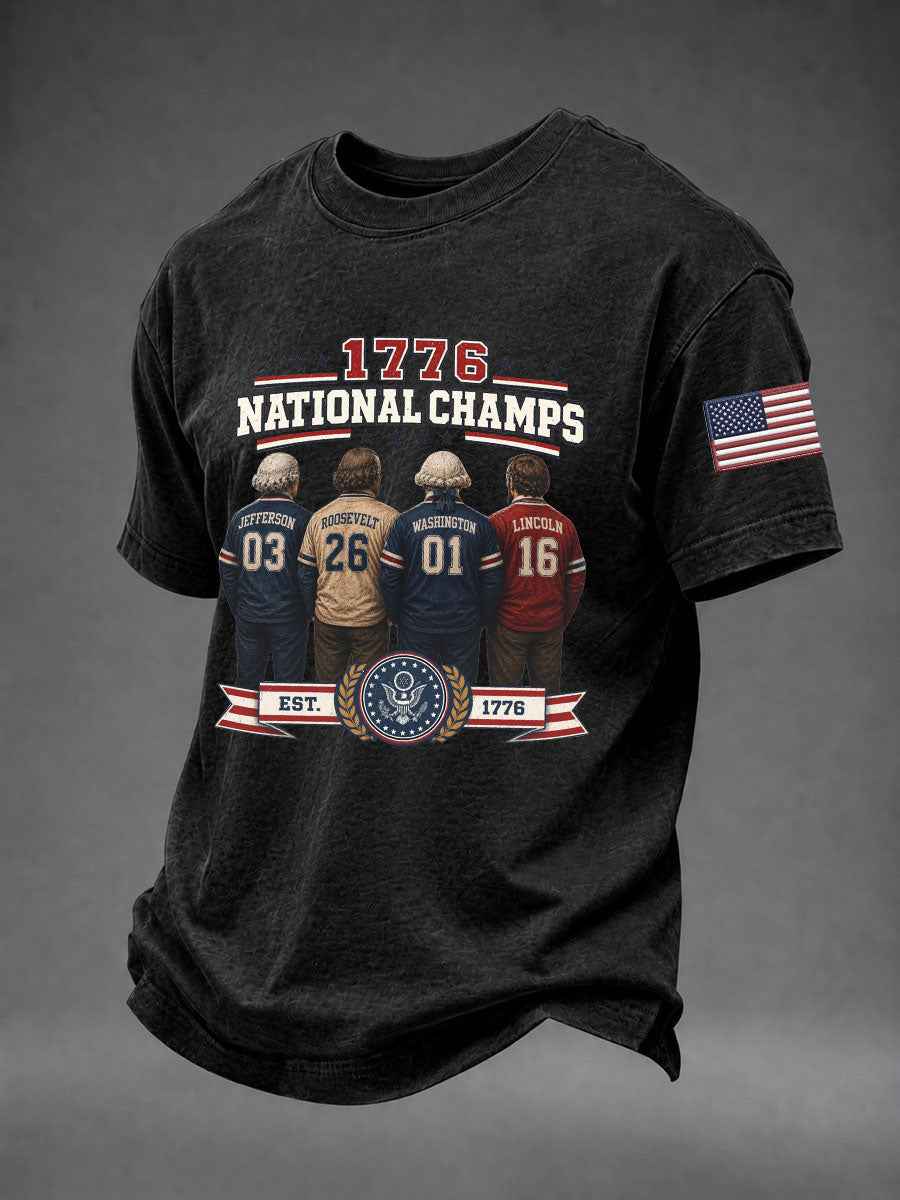 Men's1776 National Champions Short-sleeved T-shirt