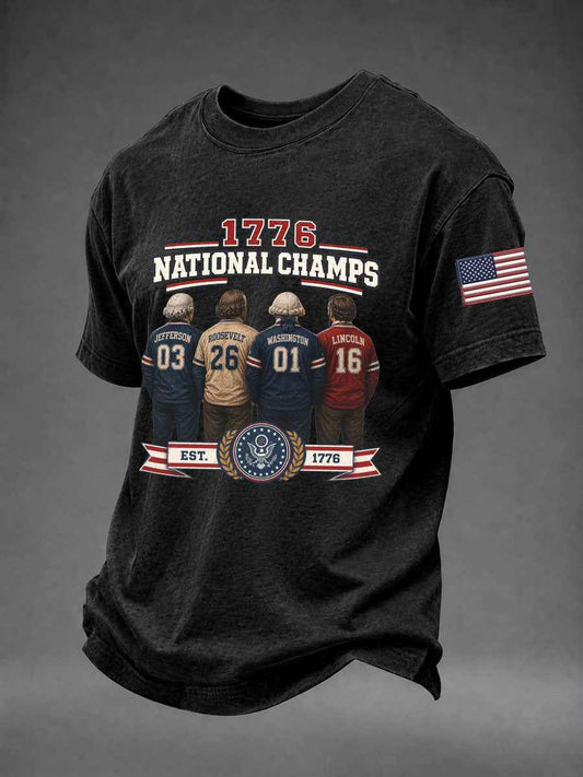 Men's1776 National Champions Short-sleeved T-shirt