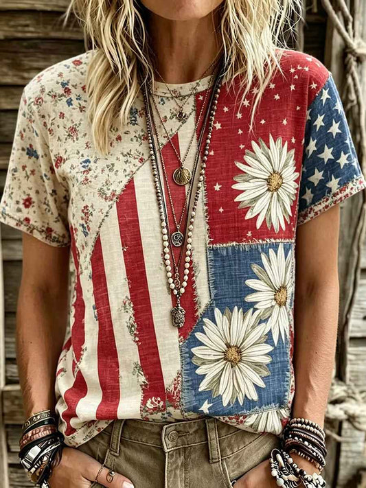 Women's America Printed T-shirt