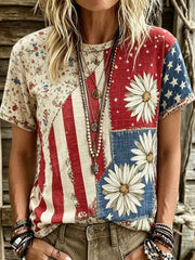 Women's America Printed T-shirt