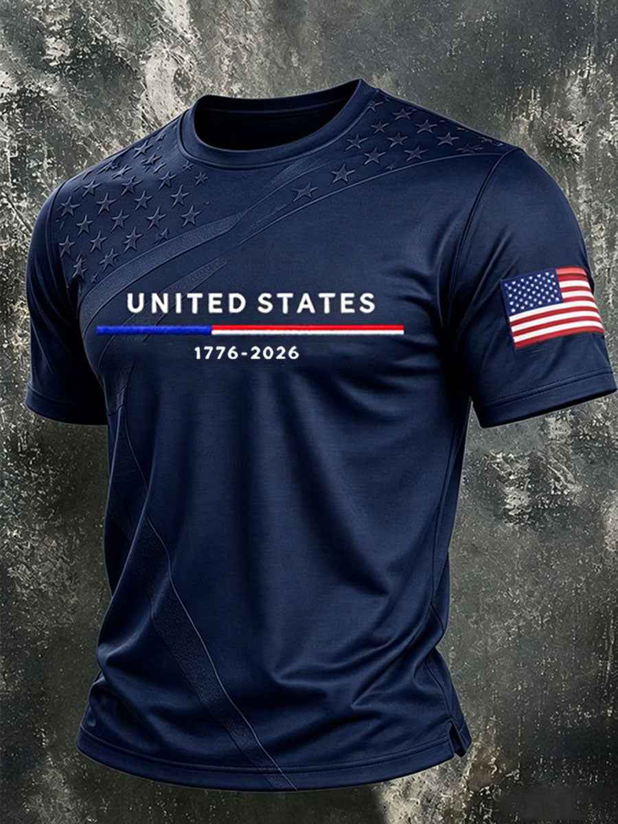 Men's United States 1776-2026 Short Sleeves T-shirt