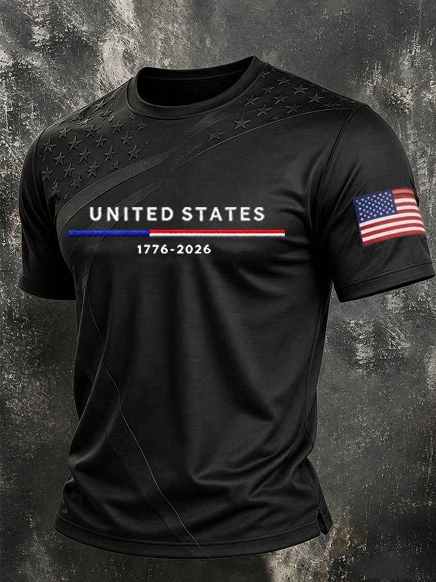 Men's United States 1776-2026 Short Sleeves T-shirt