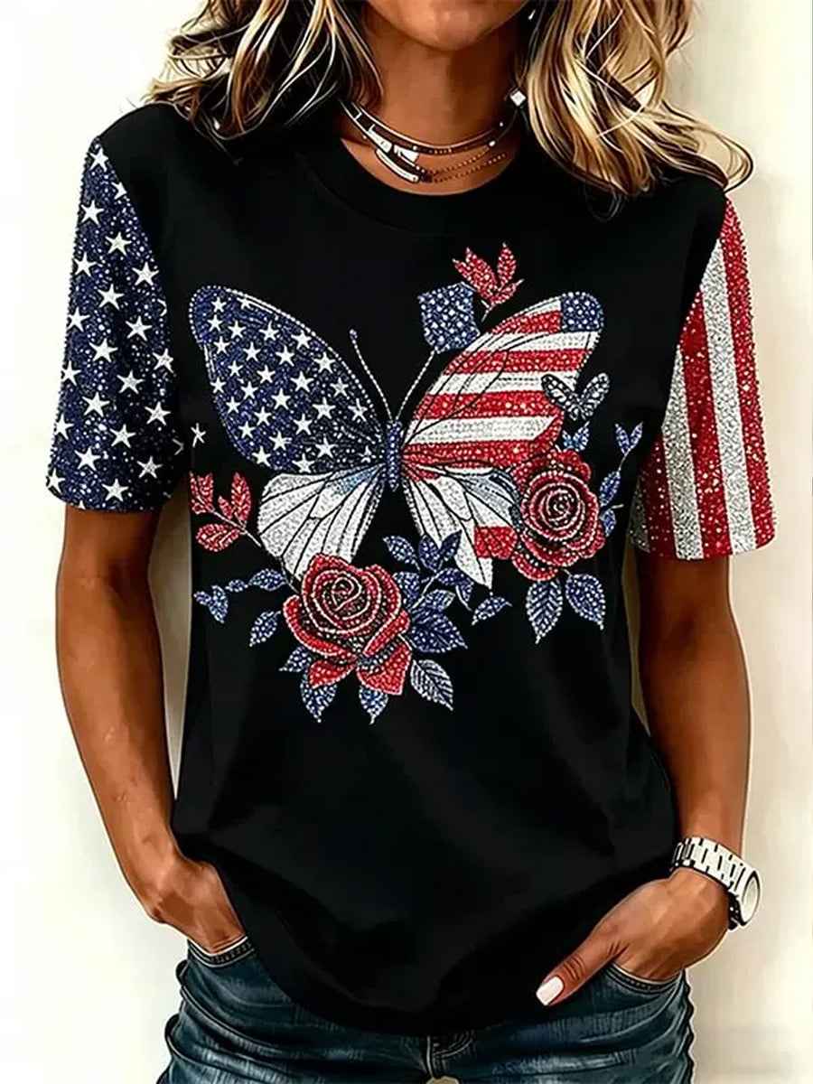 Women's America Printed T-shirt
