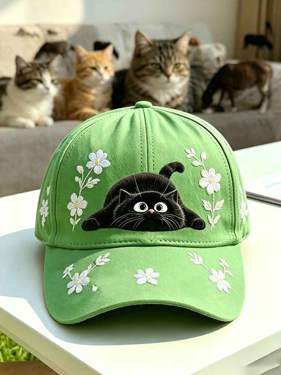 Cat Print Casual Unisex Hat