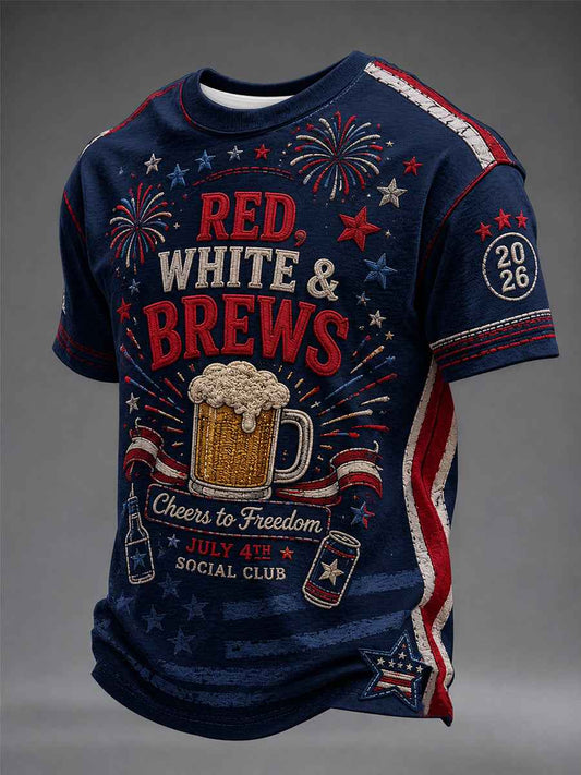 Men's Independence Day USA Drinking Party T-Shirt