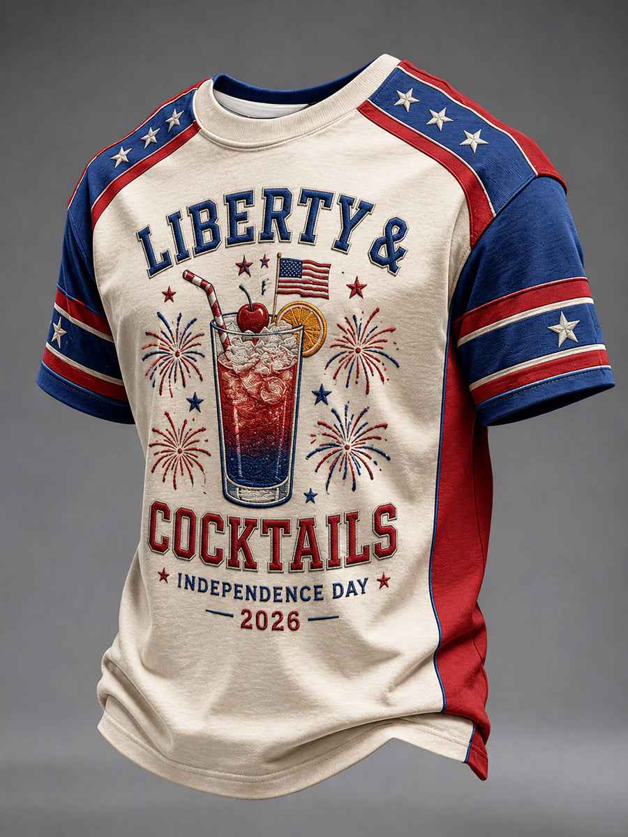 Men's Independence Day USA Drinking Party T-Shirt