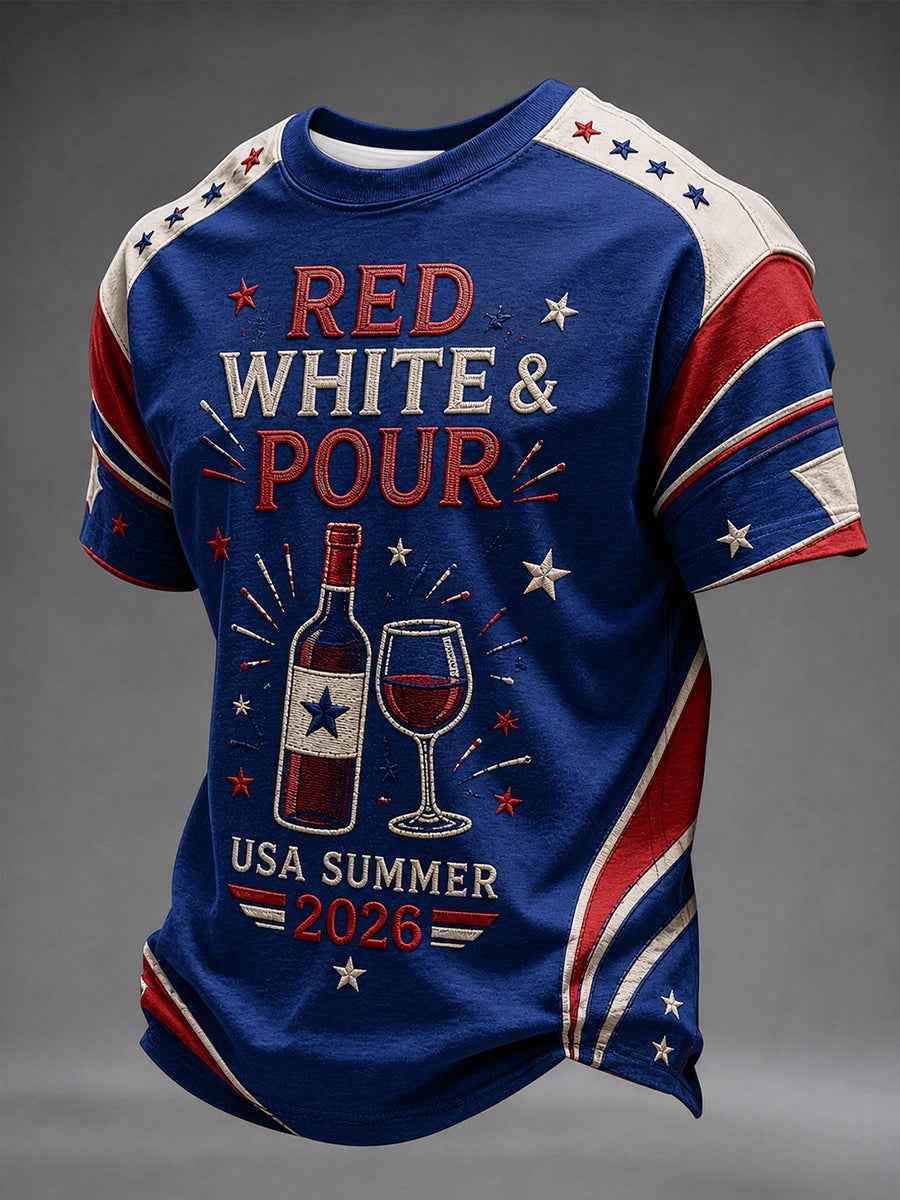 Men's Independence Day USA Drinking Party T-Shirt