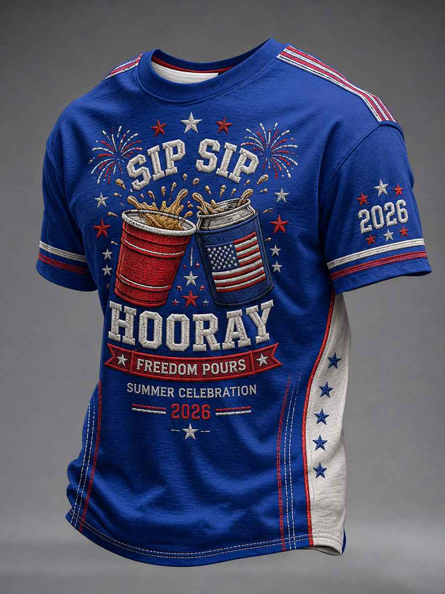 Men's Independence Day USA Drinking Party T-Shirt